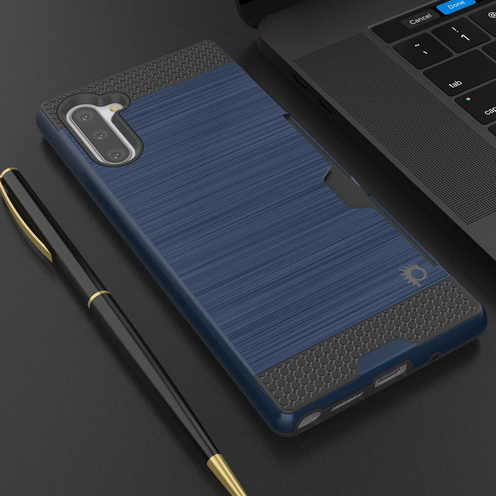 Galaxy Note 10+ Plus Case, PUNKcase [SLOT Series] Slim Fit  Samsung Note 10+ Plus [Navy] (Color in image: Dark Grey)