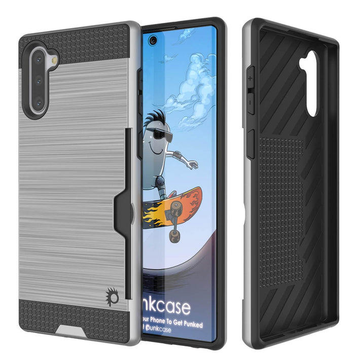 Galaxy Note 10+ Plus Case, PUNKcase [SLOT Series] Slim Fit  Samsung Note 10+ Plus [Silver] (Color in image: Silver)