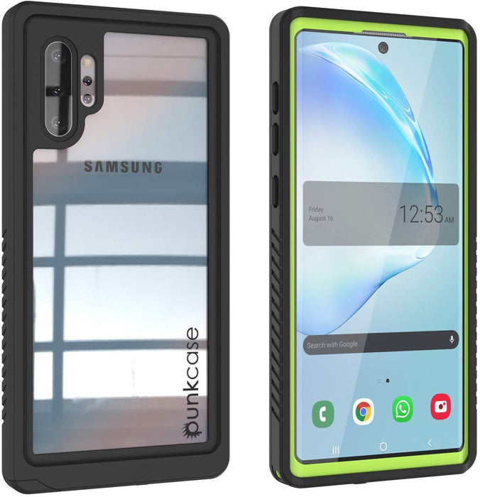 Galaxy Note 10+ Plus Case, Punkcase [Extreme Series] Armor Cover W/ Built In Screen Protector [Light Green] (Color in image: Light green)