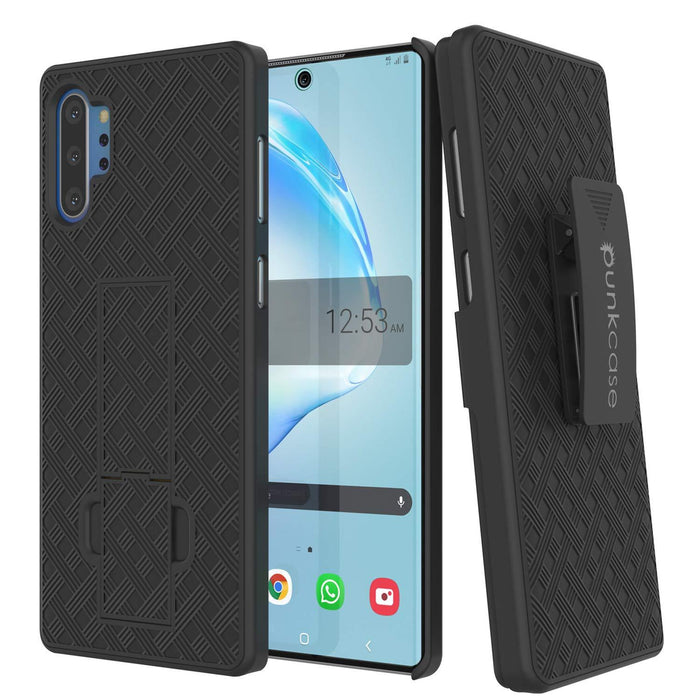 PunkCase Galaxy Note 20 Ultra Case with Screen Protector, Holster Belt Clip & Built-in Kickstand [Black] (Color in image: Black)