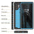Galaxy Note 10+ Plus Waterproof Case, Punkcase Studstar Light Blue Thin Armor Cover (Color in image: white)