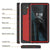 Galaxy Note 10 Waterproof Case, Punkcase Studstar Red Series Thin Armor Cover (Color in image: clear)
