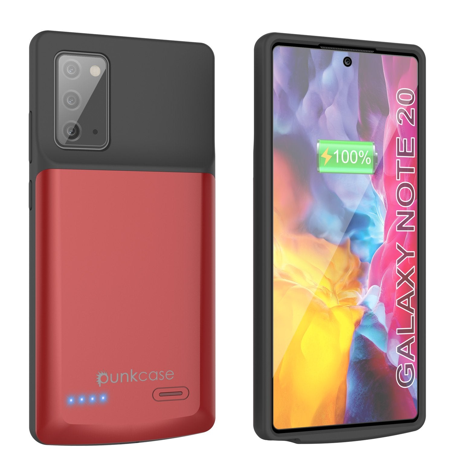 Galaxy Note 20 6000mAH Battery Charger Slim Case [Red] (Color in image: Red)