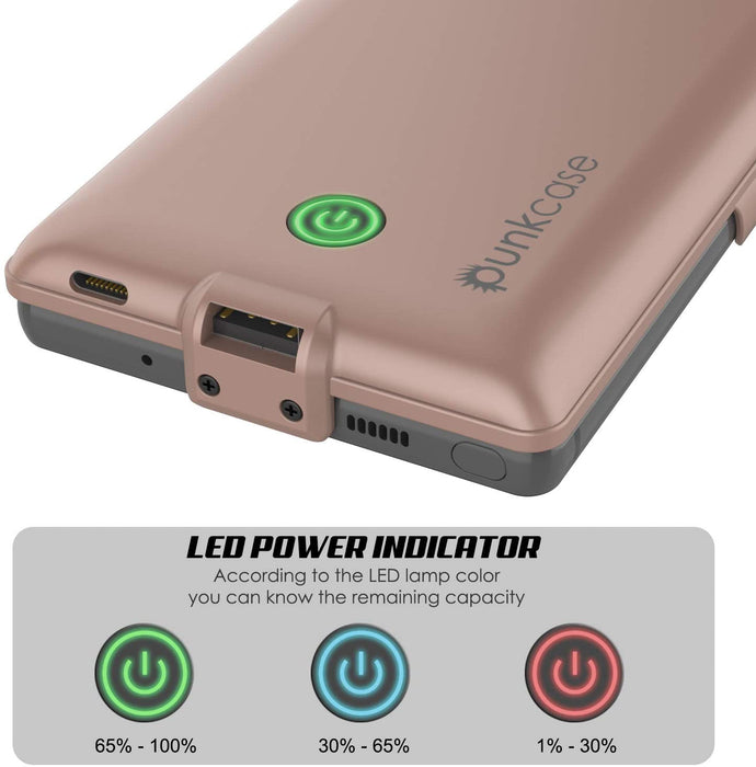 Galaxy Note 20 6000mAH Battery Charger PunkJuice 2.0 Slim Case [Rose-Gold] (Color in image: Gold)