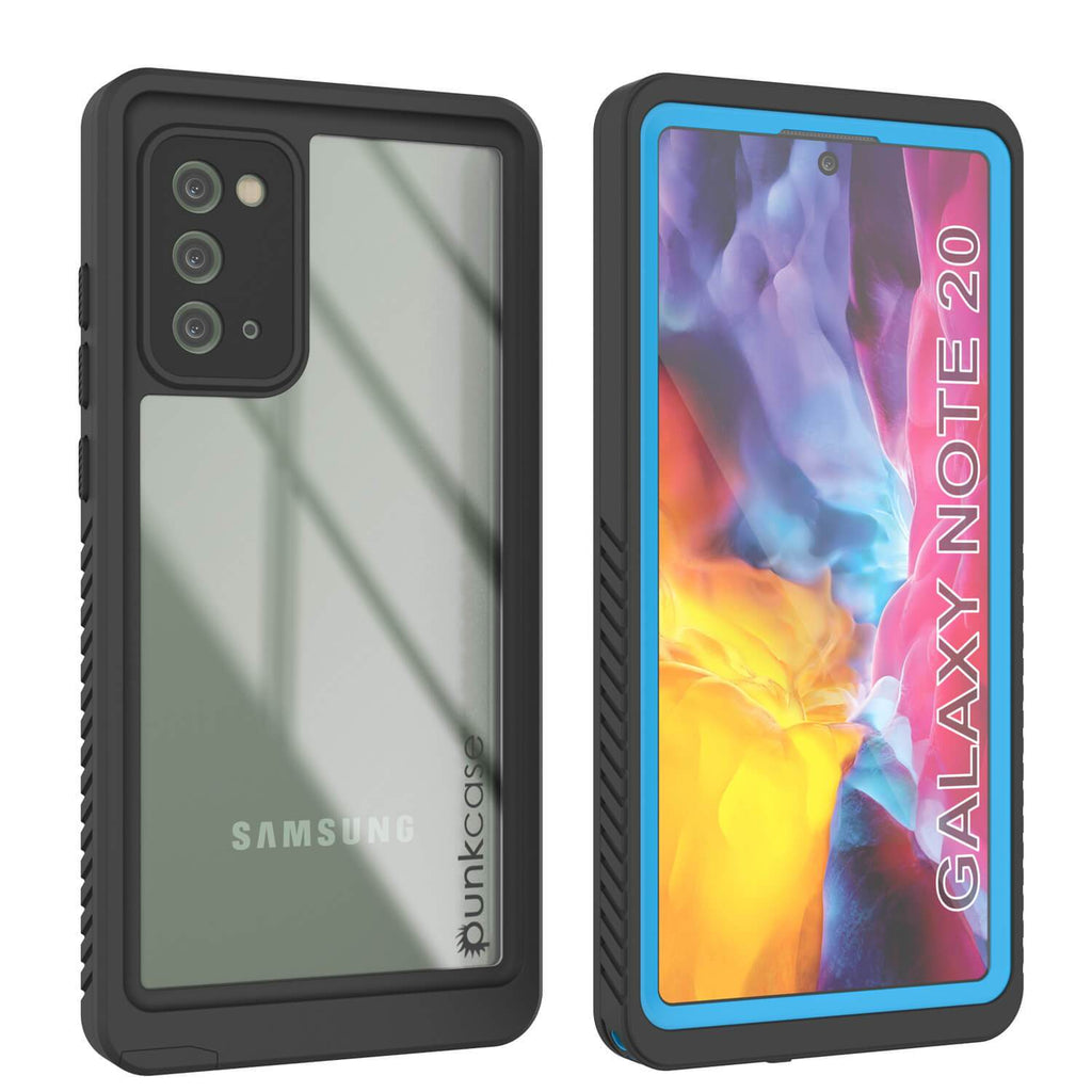 Galaxy Note 20 Case, Punkcase [Extreme Series] Armor Cover W/ Built In Screen Protector [Light Blue] (Color in image: Light Blue)