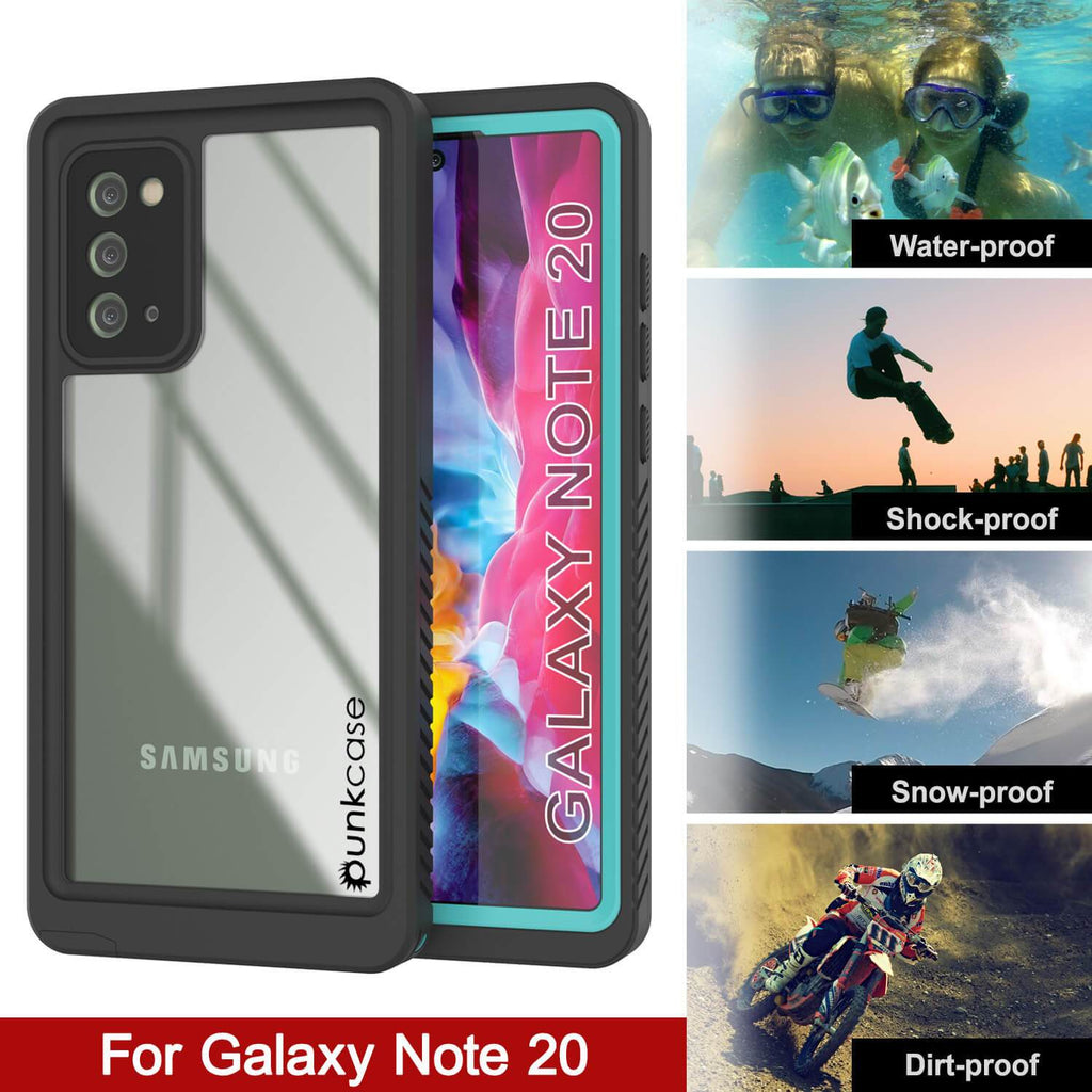 Galaxy Note 20 Case, Punkcase [Extreme Series] Armor Cover W/ Built In Screen Protector [Teal] (Color in image: White)