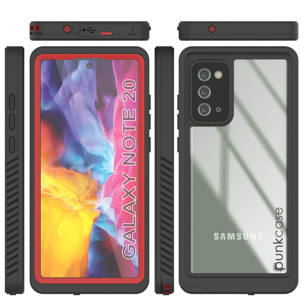 Galaxy Note 20 Case, Punkcase [Extreme Series] Armor Cover W/ Built In Screen Protector [Red] (Color in image: Teal)