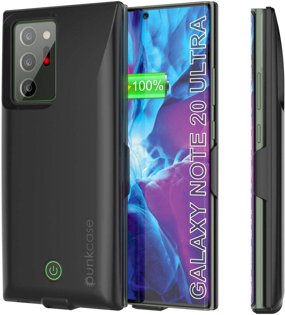 Galaxy Note 20 Ultra 6000mAH Battery Charger PunkJuice 2.0 Slim Case [Black] (Color in image: Black)