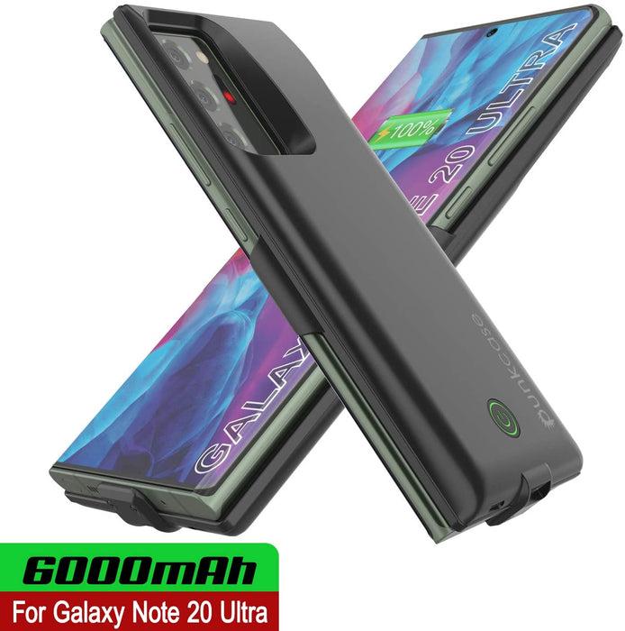 Galaxy Note 20 Ultra 6000mAH Battery Charger PunkJuice 2.0 Slim Case [Black] 
