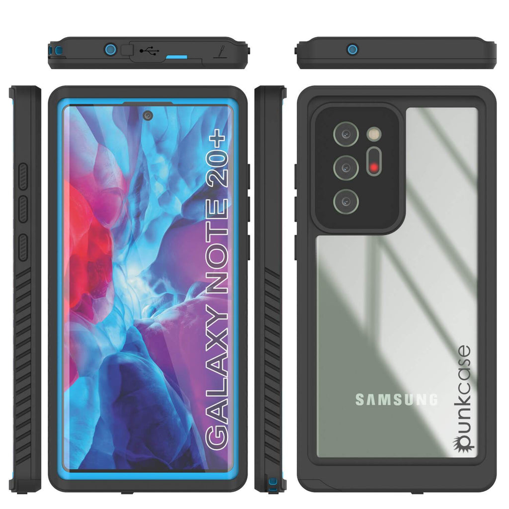Galaxy Note 20 Ultra Case, Punkcase [Extreme Series] Armor Cover W/ Built In Screen Protector [Light Blue] (Color in image: Teal)