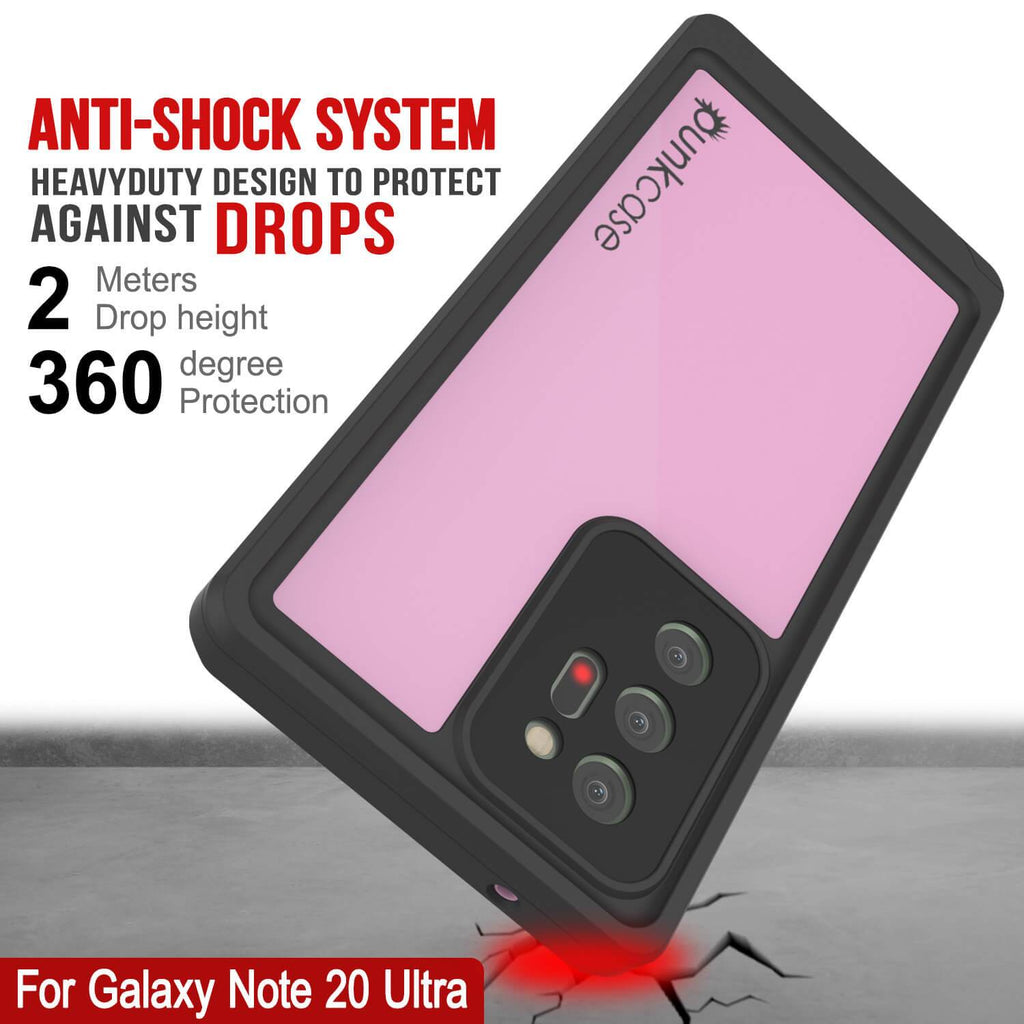 Galaxy Note 20 Ultra Waterproof Case, Punkcase Studstar Pink Thin Armor Cover (Color in image: teal)