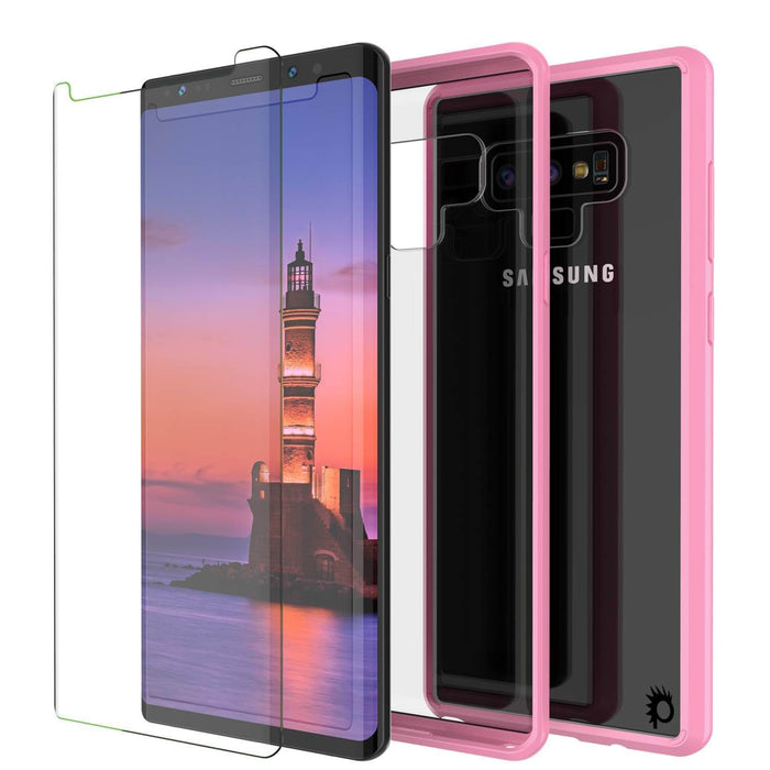 Galaxy Note 9 Case, PUNKcase [LUCID 2.0 Series] [Slim Fit] Armor Cover W/Integrated Anti-Shock System [Pink] (Color in image: White)