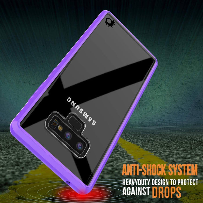 Galaxy Note 9 Case, PUNKcase [LUCID 2.0 Series] [Slim Fit] Armor Cover W/Integrated Anti-Shock System [Purple] (Color in image: Crystal Black)