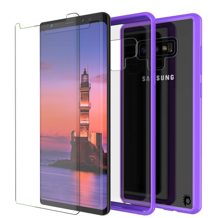 Galaxy Note 9 Case, PUNKcase [LUCID 2.0 Series] [Slim Fit] Armor Cover W/Integrated Anti-Shock System [Purple] (Color in image: Light Blue)