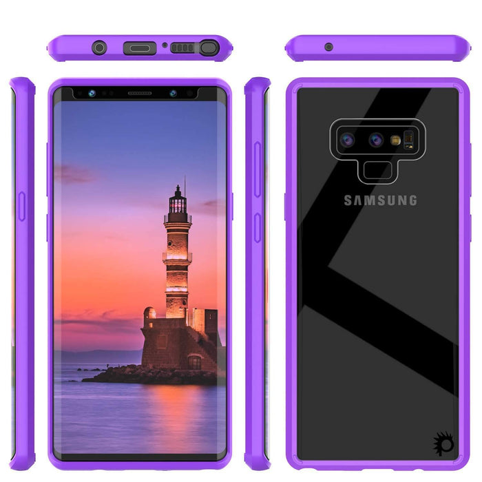 Galaxy Note 9 Case, PUNKcase [LUCID 2.0 Series] [Slim Fit] Armor Cover W/Integrated Anti-Shock System [Purple] (Color in image: White)