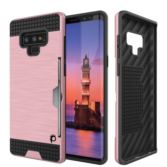 Galaxy Note 9 Case, PUNKcase [SLOT Series] Slim Fit  Samsung Note 9 [Rose Gold] (Color in image: Rose Gold)