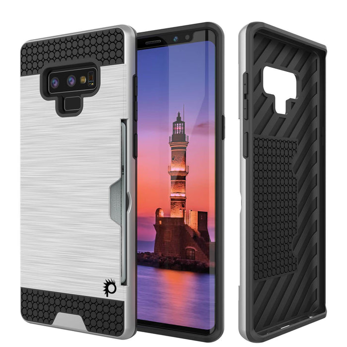 Galaxy Note 9 Case, PUNKcase [SLOT Series] Slim Fit  Samsung Note 9 [Silver] (Color in image: Silver)