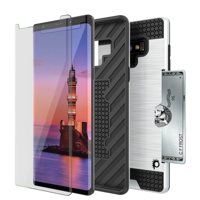 Galaxy Note 9 Case, PUNKcase [SLOT Series] Slim Fit  Samsung Note 9 [White] (Color in image: Navy)