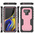 Punkcase Galaxy Note 9 Waterproof Case [Navy Seal Extreme Series] Armor Cover W/ Built In Screen Protector [Pink] (Color in image: Red)