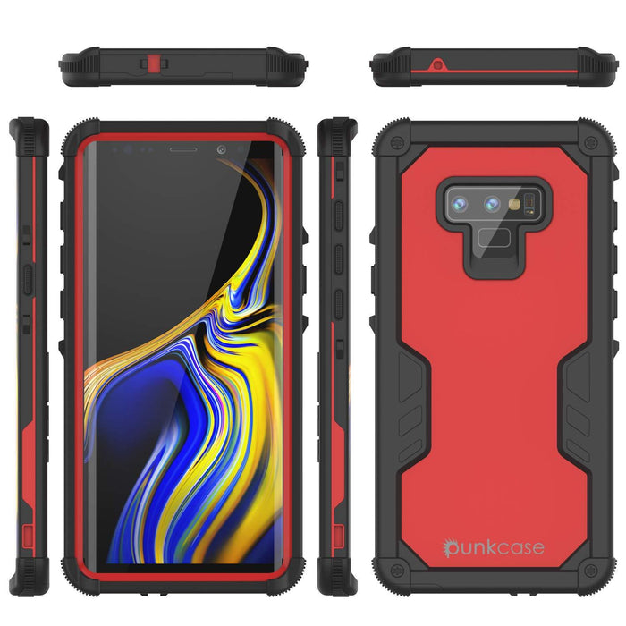 Punkcase Galaxy Note 9 Waterproof Case [Navy Seal Extreme Series] Armor Cover W/ Built In Screen Protector [Red] (Color in image: Teal)