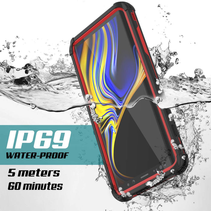 Punkcase Galaxy Note 9 Waterproof Case [Navy Seal Extreme Series] Armor Cover W/ Built In Screen Protector [Red] (Color in image: Purple)