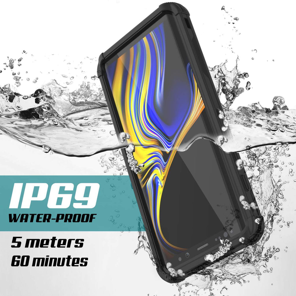 Punkcase Galaxy Note 9 Waterproof Case [Navy Seal Extreme Series] Armor Cover W/ Built In Screen Protector [Black] (Color in image: White)