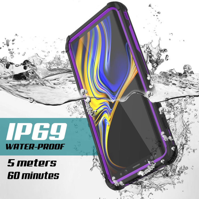 Punkcase Galaxy Note 9 Waterproof Case [Navy Seal Extreme Series] Armor Cover W/ Built In Screen Protector [Purple] (Color in image: Pink)
