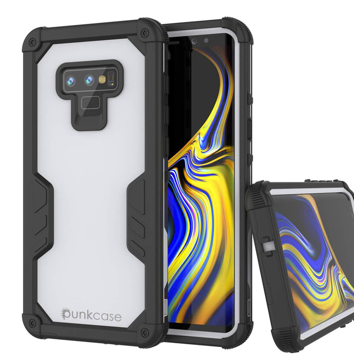 Punkcase Galaxy Note 9 Waterproof Case [Navy Seal Extreme Series] Armor Cover W/ Built In Screen Protector [White] (Color in image: White)