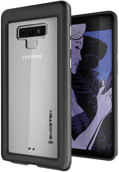 Galaxy Note 9, Ghostek Atomic Slim Case Full Body TPU [Shockproof] | Black (Color in image: Gold)