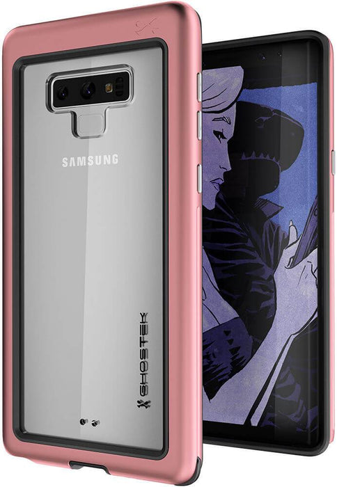 Galaxy Note 9, Ghostek Atomic Slim Case Full Body TPU [Shockproof] | Pink (Color in image: Pink)