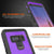 Galaxy Note 9 Waterproof Case PunkCase StudStar Purple Thin 6.6ft Underwater Shock/Snow Proof (Color in image: black)