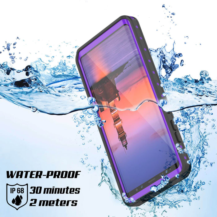 Galaxy Note 9 Waterproof Case PunkCase StudStar Purple Thin 6.6ft Underwater Shock/Snow Proof (Color in image: white)