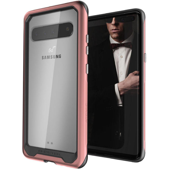 Atomic Slim 2 for Galaxy S10 5G - Military Grade Aluminum Case [Pink] (Color in image: Pink)