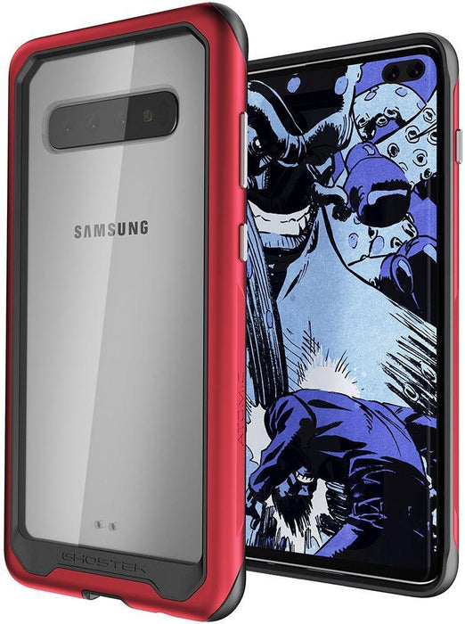 Galaxy S10+ Plus Military Grade Aluminum Case | Atomic Slim 2 Series [Red] (Color in image: Red)