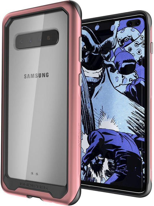 Galaxy S10+ Plus Military Grade Aluminum Case | Atomic Slim 2 Series [Pink] (Color in image: Pink)
