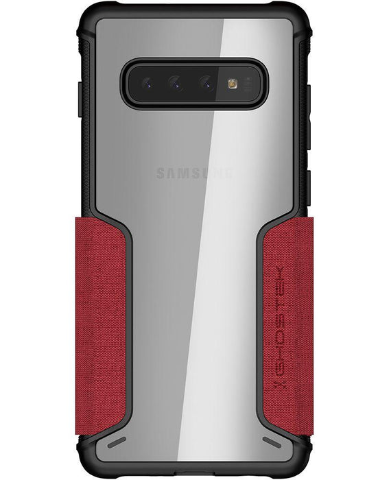 Galaxy S10+ Plus Wallet Case | Exec 3 Series [Red] (Color in image: Grey)