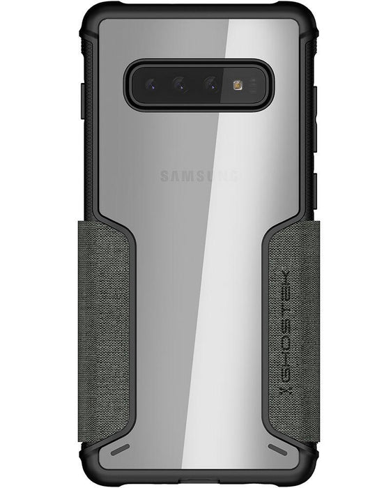 Galaxy S10+ Plus Wallet Case | Exec 3 Series [Grey] (Color in image: Red)