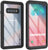 Galaxy S10e Water/Shockproof With Screen Protector Case [Black] (Color in image: Black)