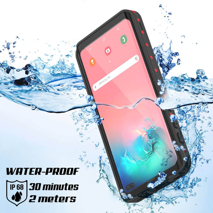 Galaxy S10+ Plus Waterproof Case PunkCase StudStar Red Thin 6.6ft Underwater IP68 Shock/Snow Proof (Color in image: teal)