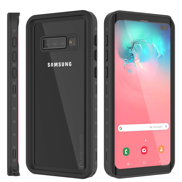Galaxy S10+ Plus Waterproof Case PunkCase StudStar Clear Thin 6.6ft Underwater IP68 Shock/Snow Proof (Color in image: light green)