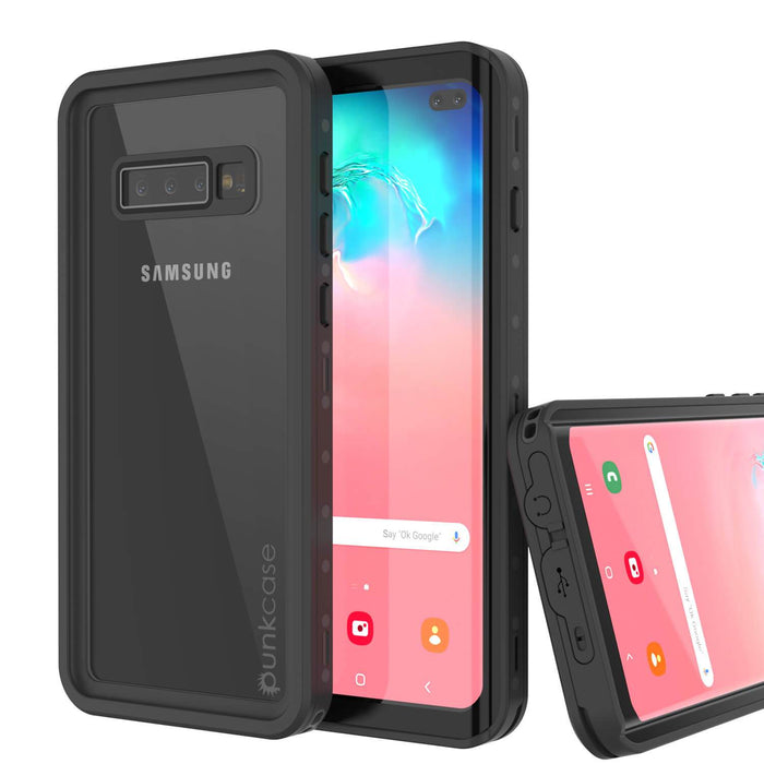 Galaxy S10+ Plus Waterproof Case PunkCase StudStar Clear Thin 6.6ft Underwater IP68 Shock/Snow Proof (Color in image: Clear)