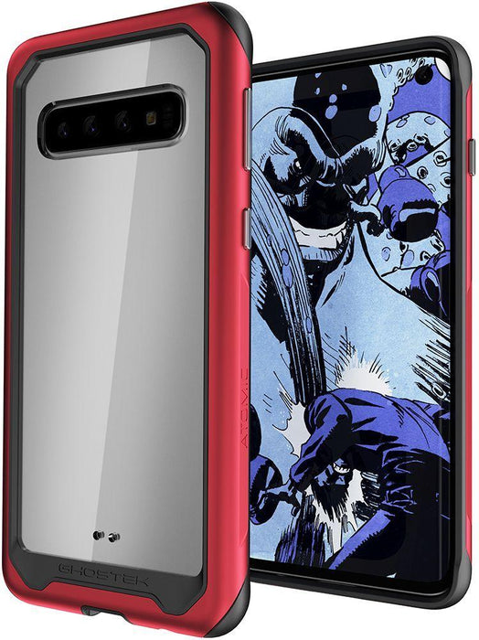 Galaxy S10 Military Grade Aluminum Case | Atomic Slim 2 Series [Red] (Color in image: Red)