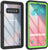 Galaxy S10+ Plus Water/Shockproof Screen Protector Case [Light Green] (Color in image: Light Green)