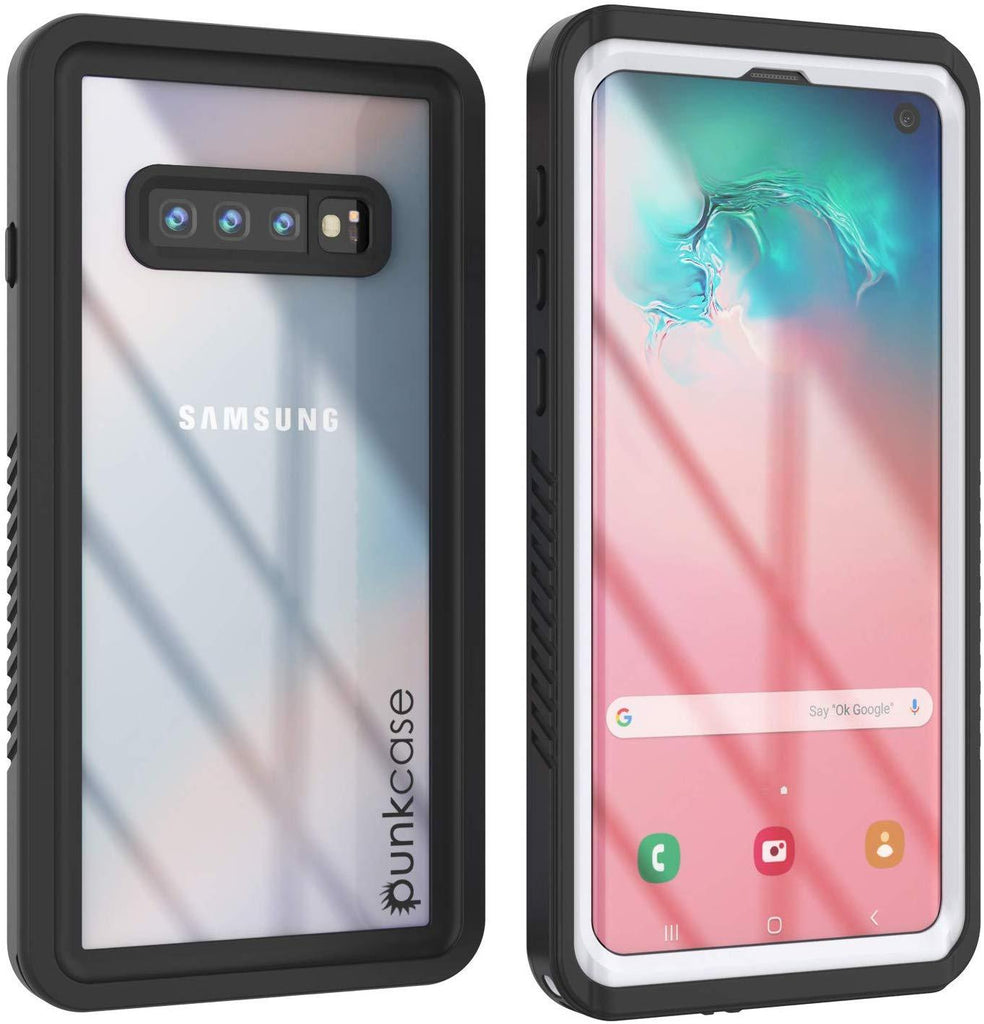 Galaxy S10+ Plus Water/Shock/Snow/dirt proof Punkcase Slim Case [White] (Color in image: White)