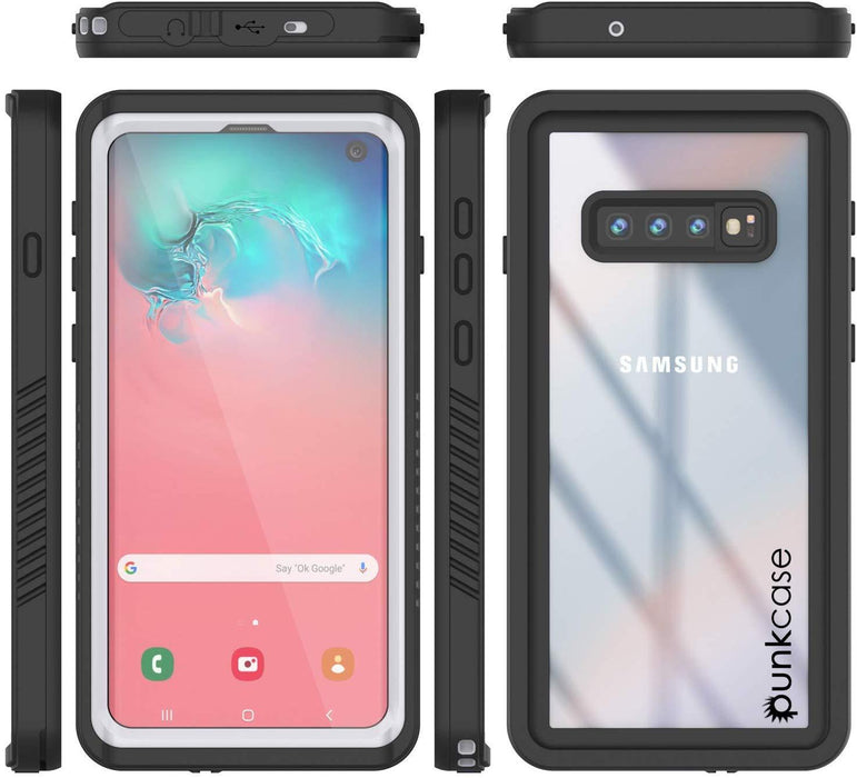 Galaxy S10+ Plus Water/Shock/Snow/dirt proof Punkcase Slim Case [White] (Color in image: Teal)