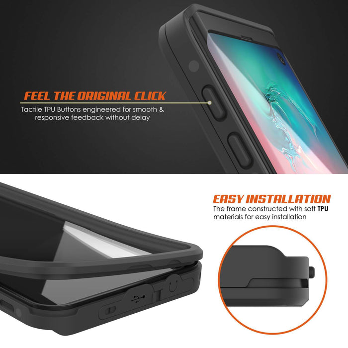 Galaxy S10 Waterproof Case PunkCase StudStar Clear Thin 6.6ft Underwater IP68 Shock/Snow Proof (Color in image: teal)