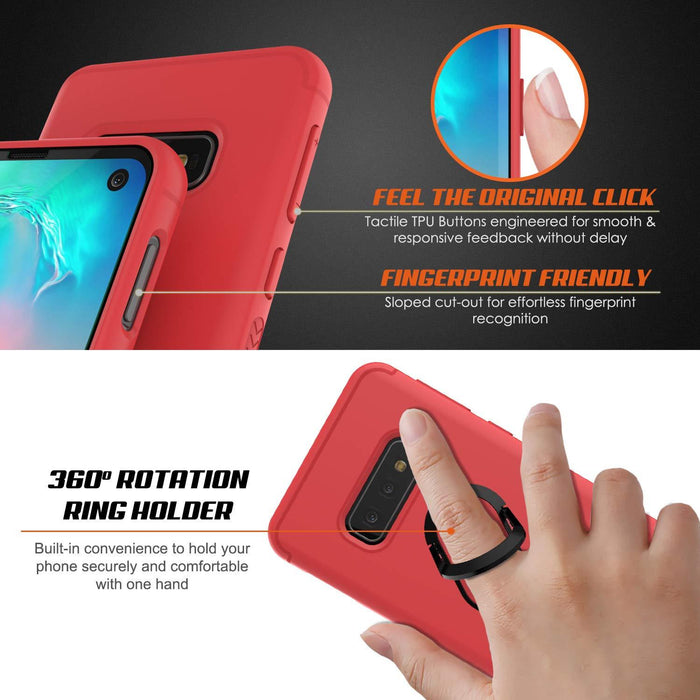 Galaxy S10e Case, Punkcase Magnetix Protective TPU Cover W/ Kickstand, Sceen Protector[Red] (Color in image: blue)
