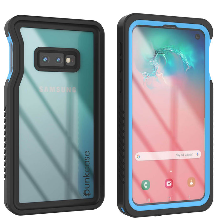 Galaxy S10 Water/Shock/Snow/dirt proof Slim Case [Light Blue] (Color in image: Light blue)
