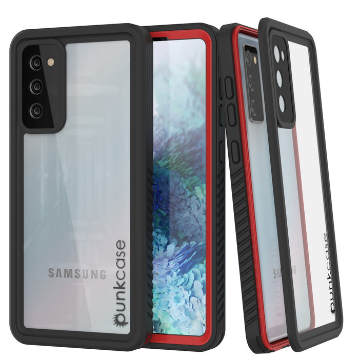 Galaxy S20 FE Water/Shock/Snowproof [Extreme Series] Slim Screen Protector Case [Red] (Color in image: Red)