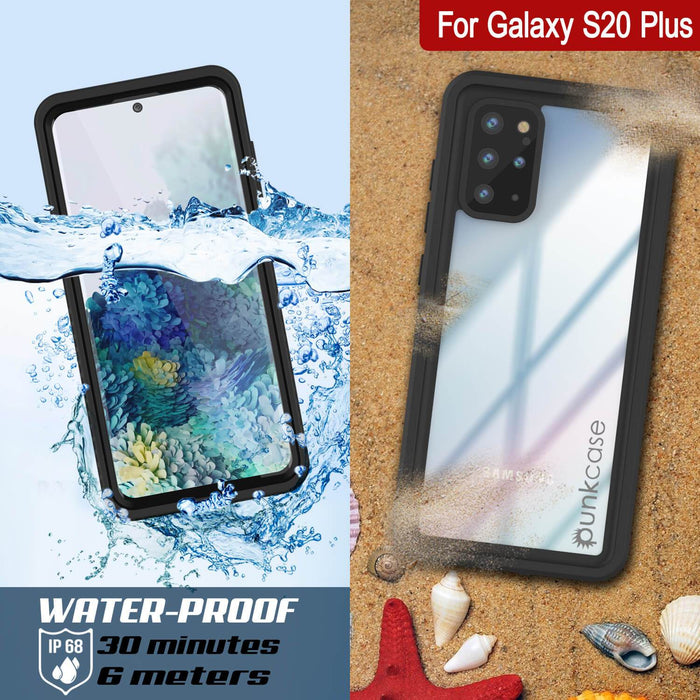 Galaxy S20+ Plus Water/Shockproof [Extreme Series] With Screen Protector Case [Black] (Color in image: Light Green)